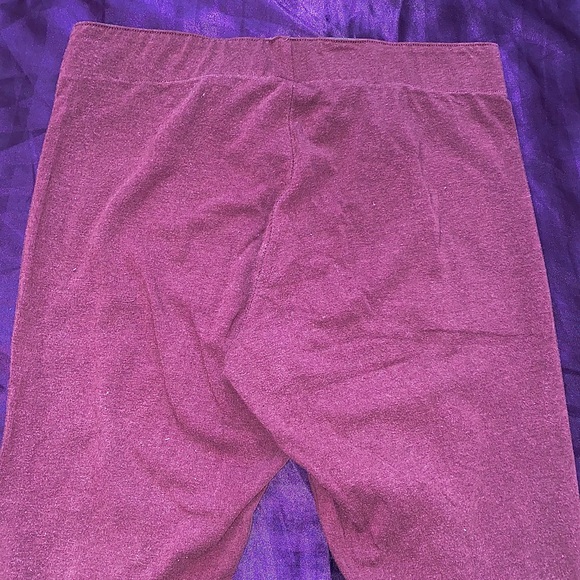 Garage Burgundy High Waisted Leggings - Picture 4 of 5